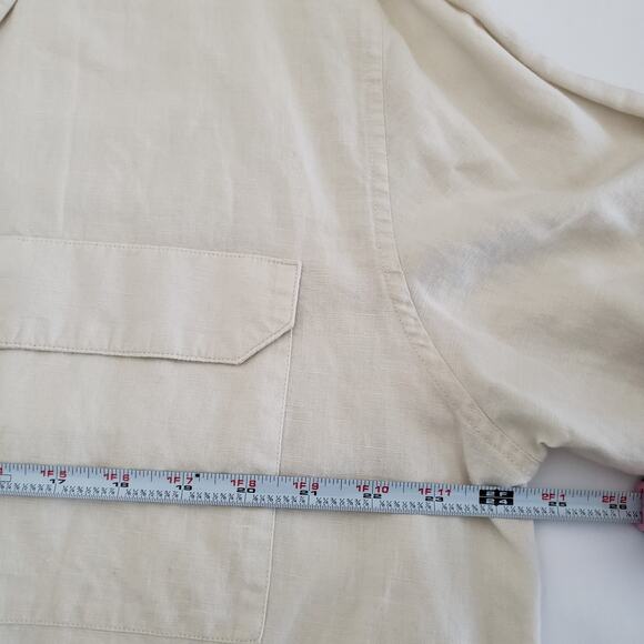 Magellan Outdoor Men SIZE XL Linen Blend Casual Fishing Hiking Shield Boat Shirt - Picture 6 of 8